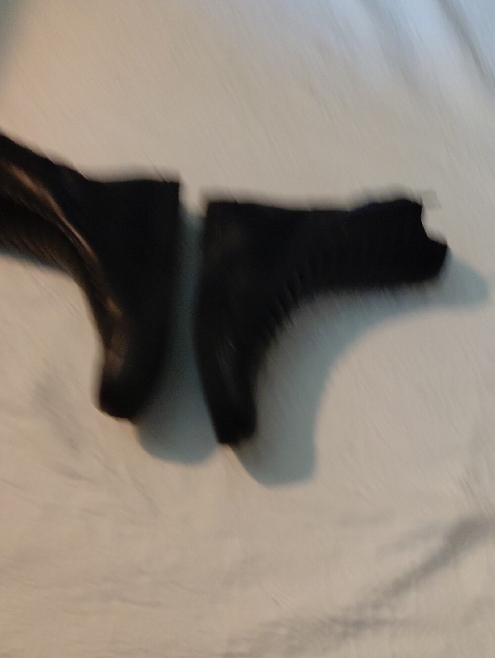 Marcella Black Quilted Combat High-Top Women's Leather Boots Size 9 Size Zipper - Picture 8 of 13